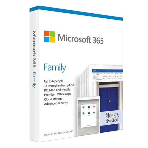 Microsoft 365 Family English Subscr 1Yr P6 (6GQ-01192)