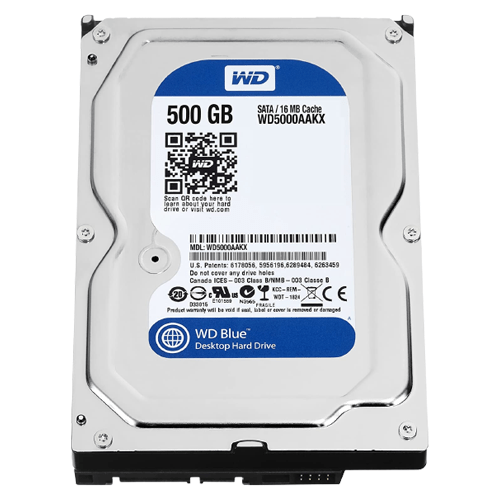 WD Blue Desktop Internal HDD 500GB Sata 3.5"
