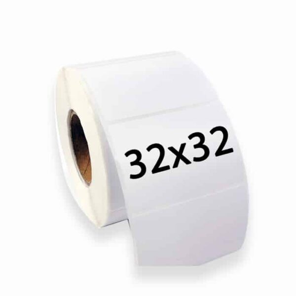 BIXOLON THERMAL LABEL 2 ACROSS 1" x 1"  32MMX 32MM (500 labels)