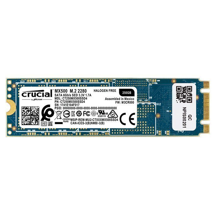 Crucial MX500 250GB 3D NAND M.2 Type 2280 Internal SSD