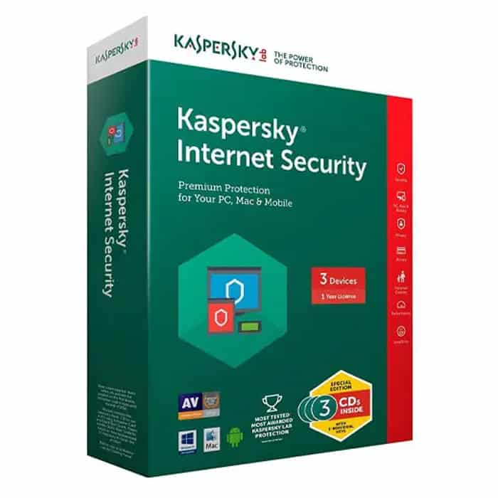 Kaspersky Internet Security 3 user (plus 1 free license)