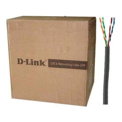 D-Link Cat6 UTP 23 AWG PVC Solid Cable - 305m/Roll - Grey Colour