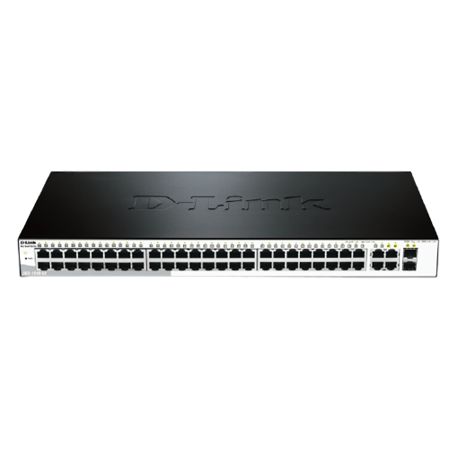 D-Link 48-Port 10/100/1000Base-Twith 4 Combo 1000BaseT/SFP Ports Switch (DGS-1210-52MP)