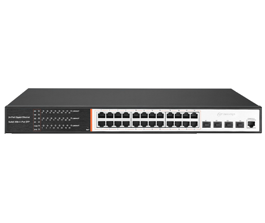 SECURE EYE S-24GE-M-4UF-AI-VLAN-L3-NP Managed 24 Port Gigabit Switch