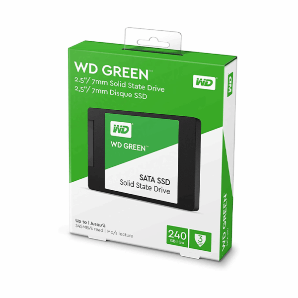 WD 240GB Green Internal PC SSD - SATA III 6 Gb/s, 2.5"/7mm