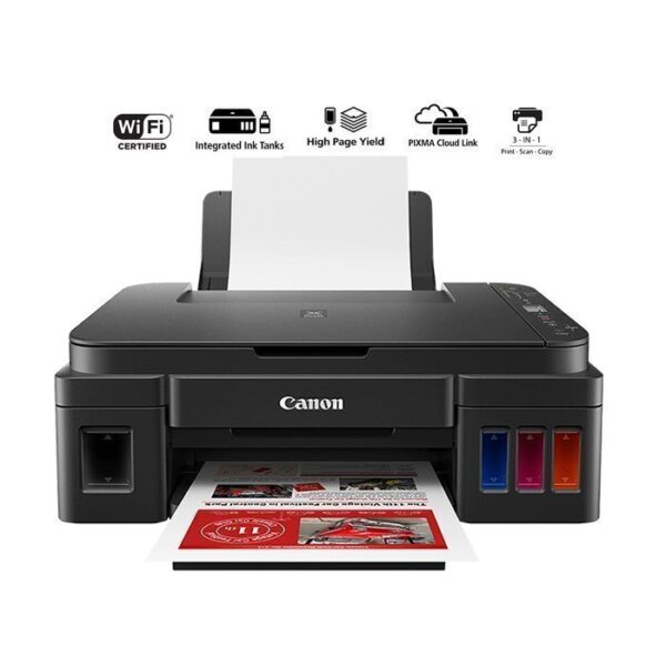 Canon PIXMA G3411 3 In 1(Copy, Scan, Print) Wi-Fi Printer - Black